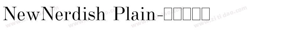 NewNerdish Plain字体转换